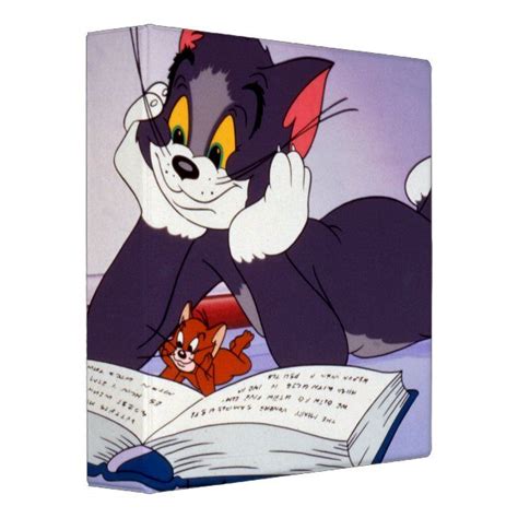 Tom And Jerry Reading Book Autographed Binder Zazzle Tom And Jerry