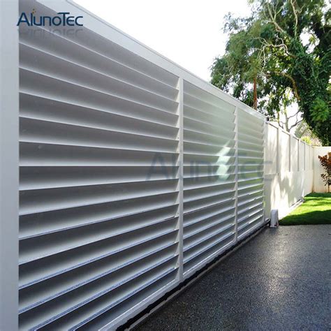 Pre Fabricated Aluminum Louver Fence Aluminium Slat Fence Aluminum