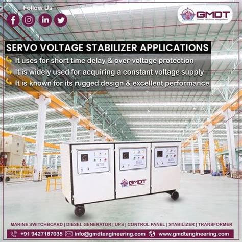 Three Phase Variac Type Servo Stabilizer Air Cooled 15 KVA At Rs