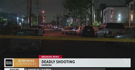 Driver Dead After Gardena Group Shoots At Passing Car Cbs Los Angeles