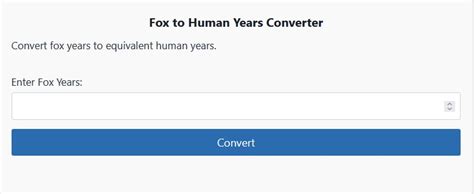 Fox Years To Human Years Fox Age In Human Years