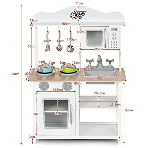 COSTWAY Kinderküche Spielküche Holz Kinder Küche mit