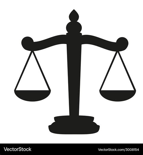 Scales Justice Royalty Free Vector Image Vectorstock