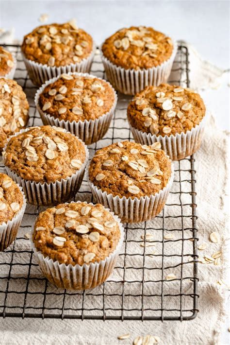 The Fluffiest Vegan Banana Oatmeal Muffins Youll Ever Make These Easy