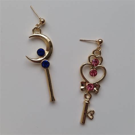 Sailor Moon Inspired Earrings Kawaii Harajuku Anime Etsy