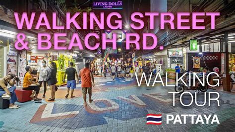 Pattaya Walking Street And Beach Road Walking Tour 2022 Youtube