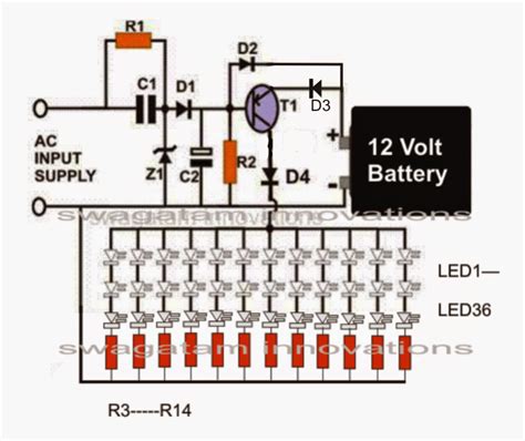 Circuit Diagram Of A Rechargeable Lamp