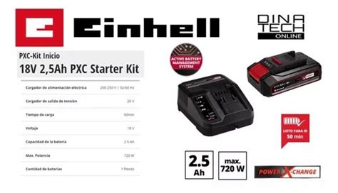 Cargador Bateria Einhell V Ah Pxc Starter Kit Max W Einhell