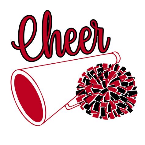 Red Cheer Megaphone Clipart