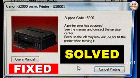 5b00 Error Code How To Reset Canon Pixma G1000 G2000 G3000 40 Off