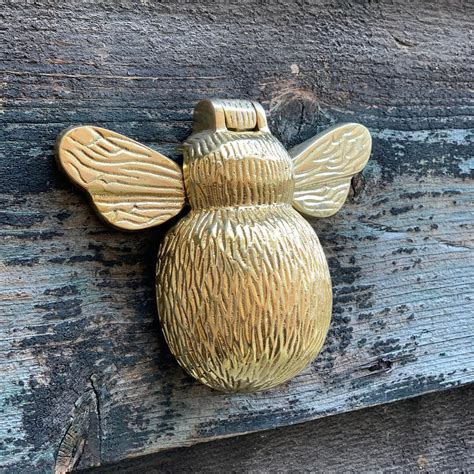 Solid Brass Bumble Bee Door Knocker Antique Vintage Country Etsy