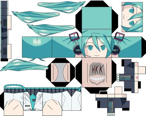 Hatsune Miku From Chibi Miku San Paper Toy Free Printable Papercraft