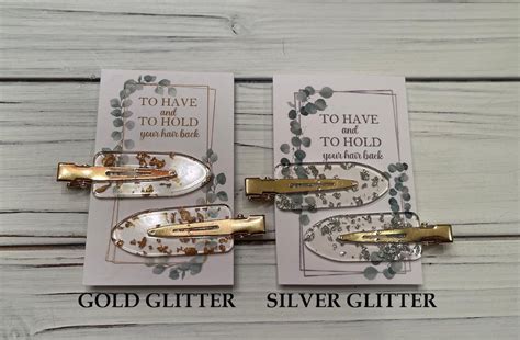 Bridesmaid T Bridesmaid Hair Clips Crease Free Gold Or Silver