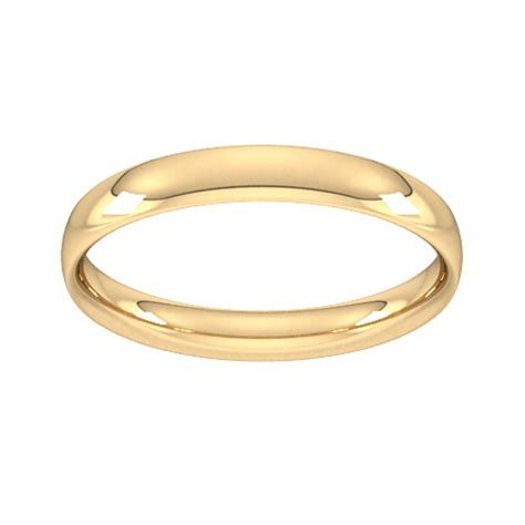 Goldsmiths 4mm Traditional Court Standard Wedding Ring In 9 Carat Yellow Gold Ring Size P Gsel