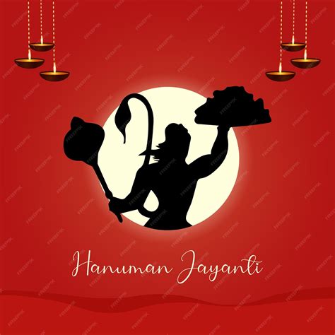 Premium Vector | Shri hanuman jayanti vector illustration Hanuman ...