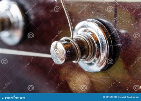 Tuning Keys For Guitar Acoustic Guitar Metal Elements Stock Image