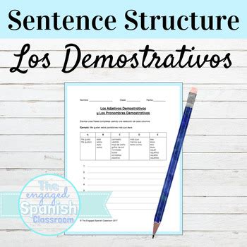 Demonstrative Adjectives In Spanish Worksheets