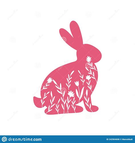 Happy Easter Vector Illustrations Of Bunnies Rabbits Icons Decorated