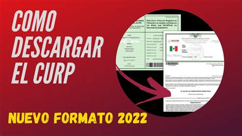 Como Descargar O Consultar Nuevo Formato Curp Actualizada