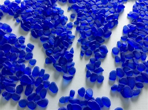 Very Tiny Sea Glass Cobalt Blue Sea Glass Tiny Sea Glass Blue Etsy