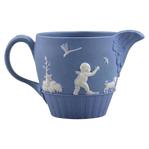 Wedgwood Blue And White Jasperware Creamer Jug At Stdibs