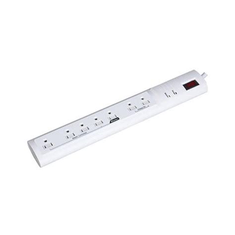 7 Outlet Power Strip And Extension Socket With 15a Circuit Breaker Surger Protector