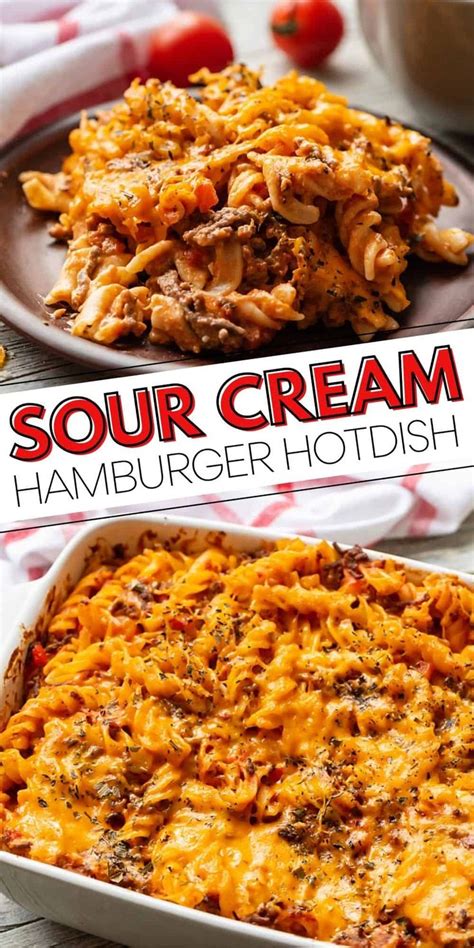 Cheesy Sour Cream Hamburger Hotdish