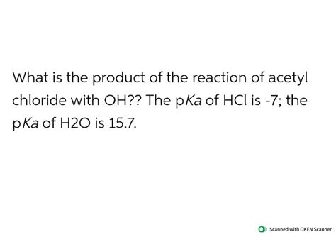 Chemistry Bronsted Lowry Acid Base Theory Acetyl Chloride