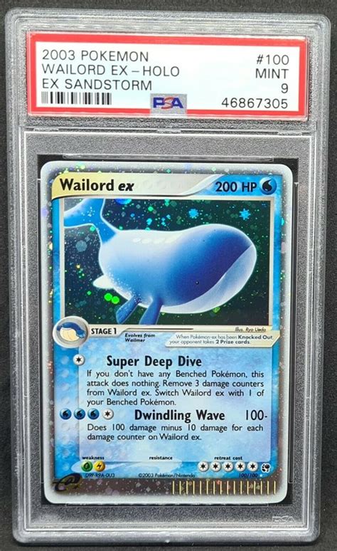 Auction Prices Realized Tcg Cards 2003 Pokemon Ex Sandstorm Wailord Ex Holo