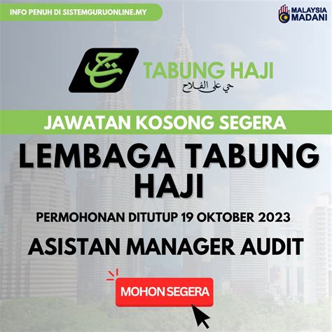 Kerja Kosong Lembaga Tabung Haji Ambilan Bulan