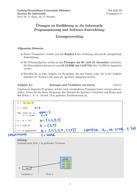 08 Loesung Info Ludwig Maximilians Universität München WS 2022