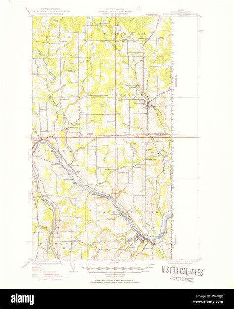 Maine Usgs Historical Map Fort Fairfield 460403 1951 62500 Restoration