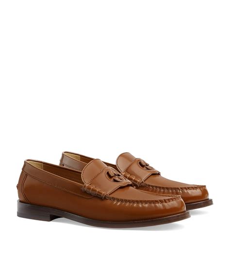 Gucci Brown Leather Interlocking G Loafers Harrods Uk Atelier Yuwa