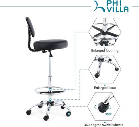 Buy Captiva Designs Office Drafting Chair Office Chair With Foot Ring