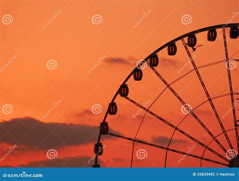 Ferris Wheel At Sunset Stock Photo Image Of Background 25839492