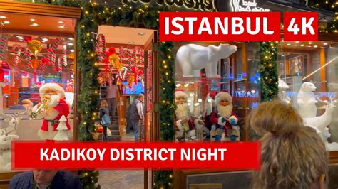 Kadikoy Nightlife Istanbul 2022 8 November Walking Tour 4k UHD 60fps