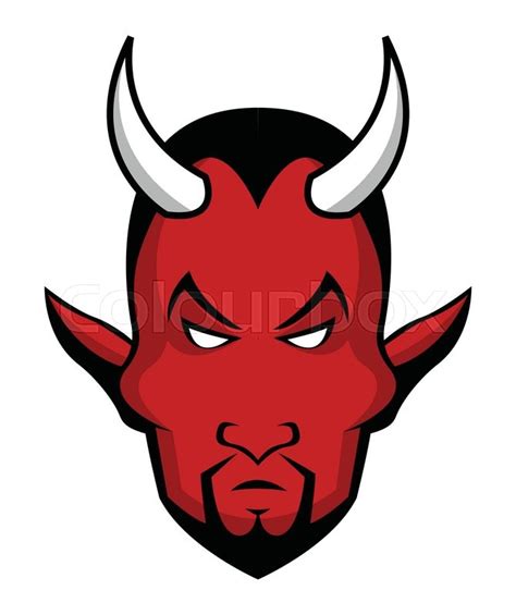devil head stock vector colourbox