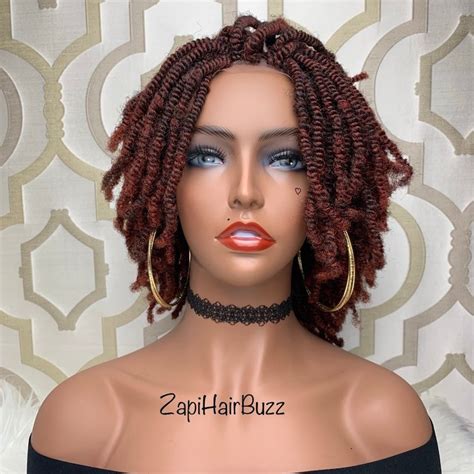 Nubian Kinky Afro 4c Twist Short Crochet Wig Etsy