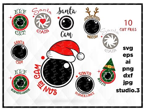 Elf Cam Santa Cam Christmas Printables Christmas Svg Christmas