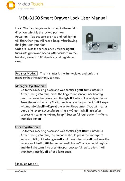 MIDAS TOUCH MDL-3160 USER MANUAL Pdf Download | ManualsLib