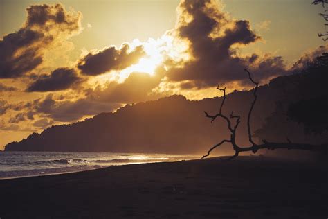 Yellow Sky and Waves in the Sea · Free Stock Photo