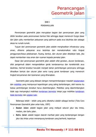 92237340 Perancangan Geometrik Jalan Teori PDF