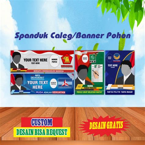 Jual Spanduk Caleg Baliho Banner Caleg Pohon Desain Gratis Custom