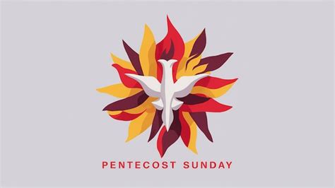 Premium Photo Pentecost Sunday Banner With Holy Spirit In Flame