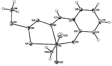 Ortep Plot Of Complex 1b [moo 2 L 2 H 2 O] Download Scientific Diagram