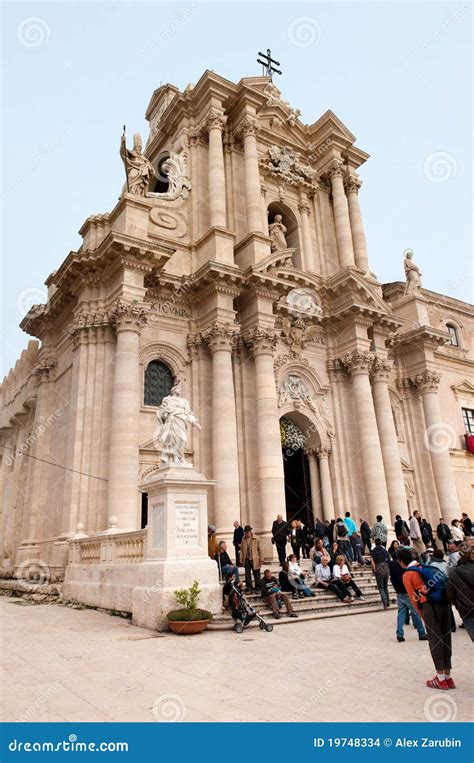 Cathedral of Siracusa editorial stock image. Image of religion - 19748334