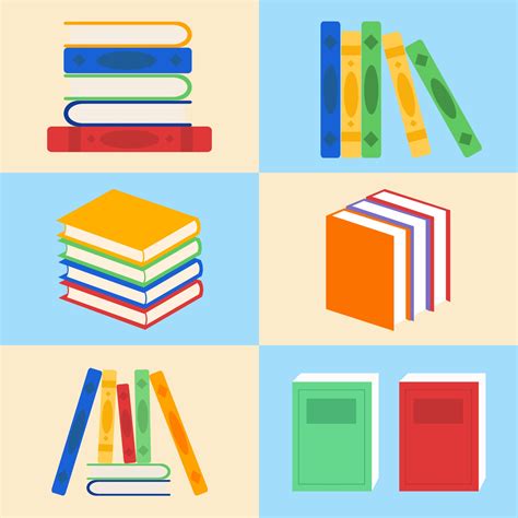 Colorful Library Books Collection 1993105 Vector Art at Vecteezy