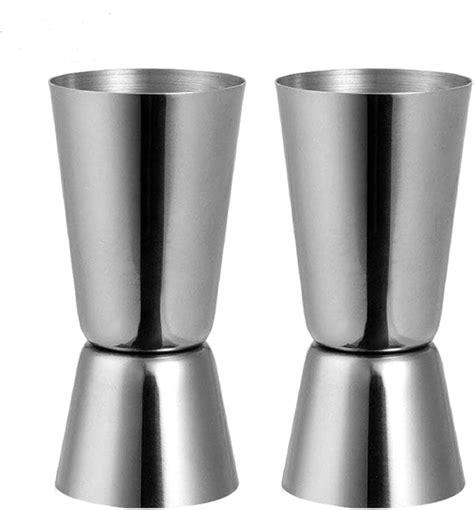 Jigger Spirit Measure Alcohol Bar Shot Measure Cup Stainless Steel Dual 25 50 Ml Gin Wine