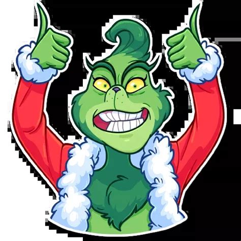 Telegram Sticker From Grinch Pack Christmas Topper Christmas Rock