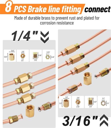 Racewill Ft Copper Coated Brake Line Double Single